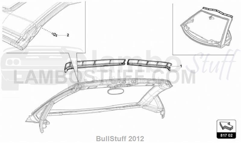 2016 Lamborghini AVENTADOR SV LP750-4 ROADSTER USA WINDBREAK (817.02.00)